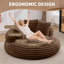 Canapé paresseux brun à compression, fauteuil à billes à haut dossier 55,1 po, canapé-lit confortable et durable pour le salon et le bureau-1502054034