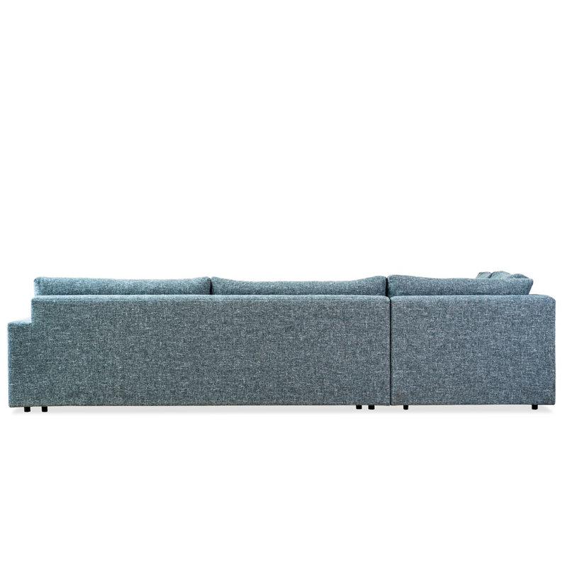 Linden Bumper Sectional, F1458-Ivory Polyester Blend