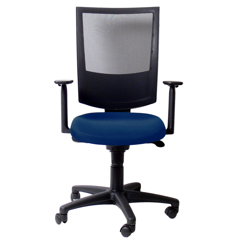 Symple Stuff Office Chair, Height adjustable T-armrest, Blue
