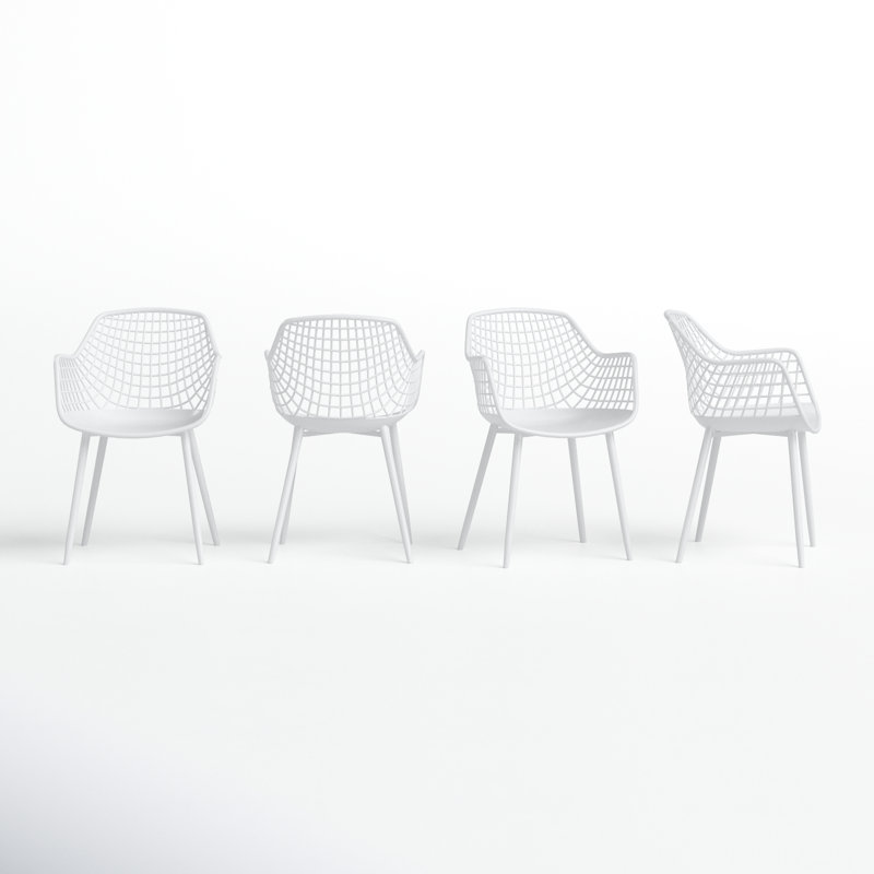 Ensemble de 4 chaises de salle à manger Artez, Blanc