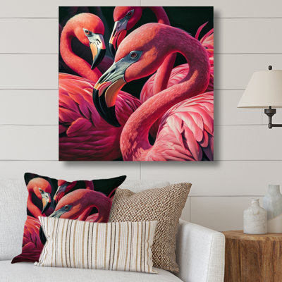 " Close Up Pink Flamingos II "