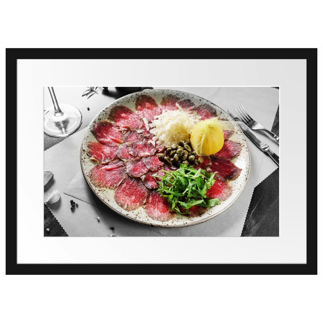 Gerahmtes Poster Appetitliches Carpaccio