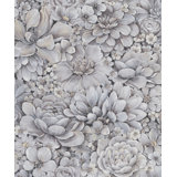 Eden Floral Texture 33' L X 21" W Wallpaper Roll