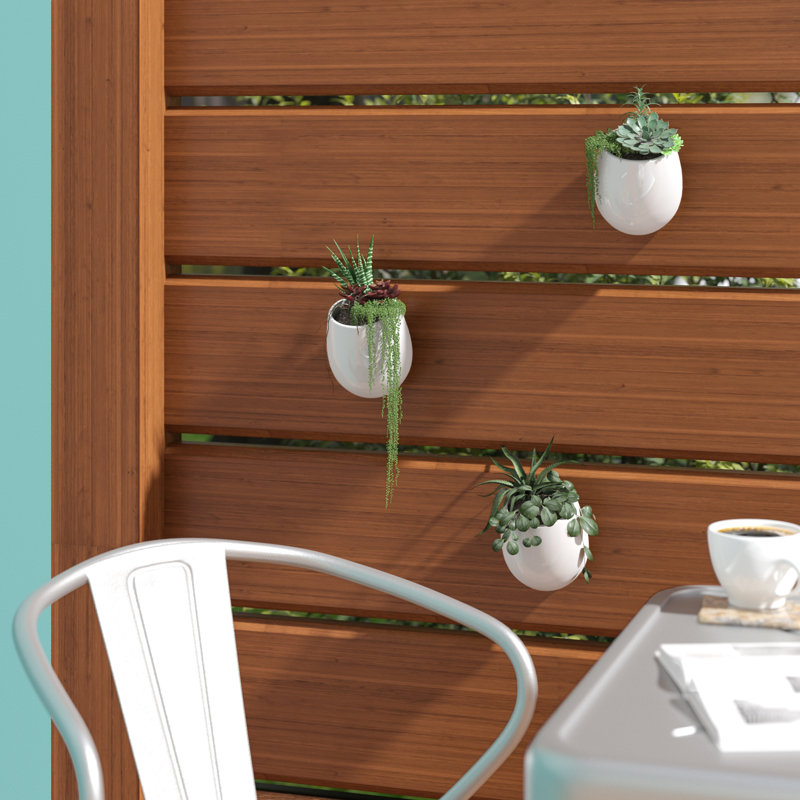 Gigee Ceramic Wall Planter, Glossy White
