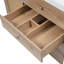 Meuble-lavabo de 60 po avec lavabo SMC, grande armoire de rangement moderne avec tiroirs à fermeture en douceur et portes en rotin, boutons en métal et 5 pieds en pin