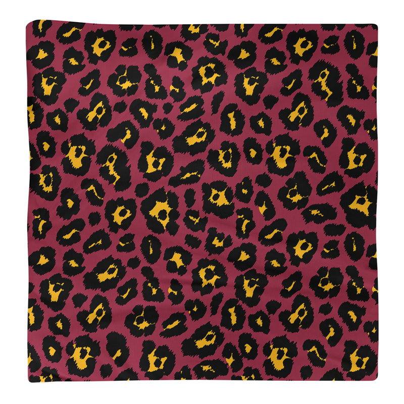 Serviette de table en coton Arizona, 22 po x 22 po, Rouge / jaune / noir