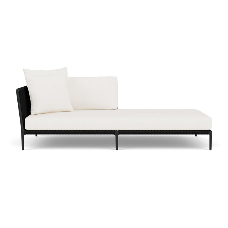 Otti Right Arm Sectional Chaise, Blanca, Black
