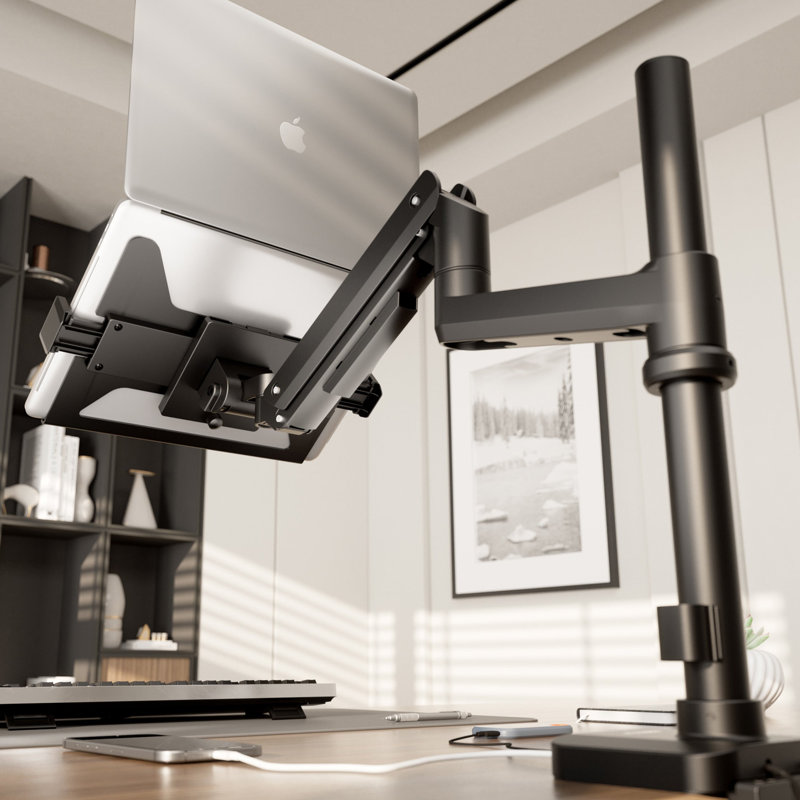 Mount-It! Laptop Mount with Pole and Gas Spring Arm