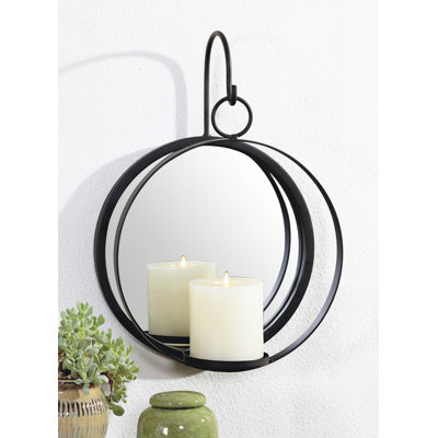 Applique murale en métal/verre 14 po orbit