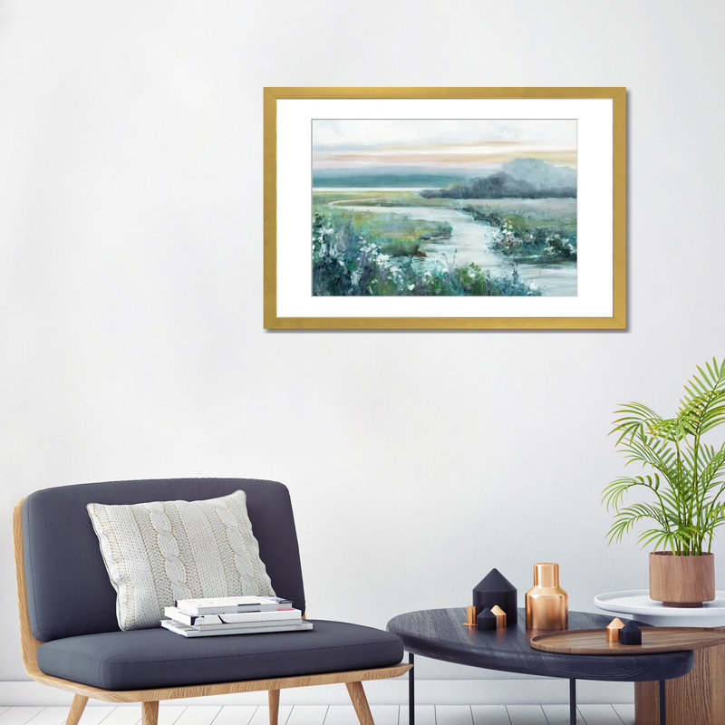«Eternity in Twilight» par Sally Swatland - reproduction d'art, Impression encadrée avec passe-partout, H 16 po x l 24 po