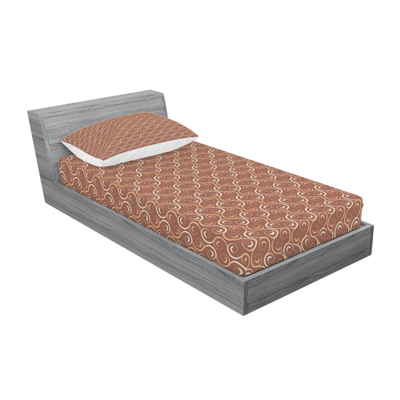 Microfiber Geometric Sheet Set, Twin XL Sheet Set with Fitted Sheet