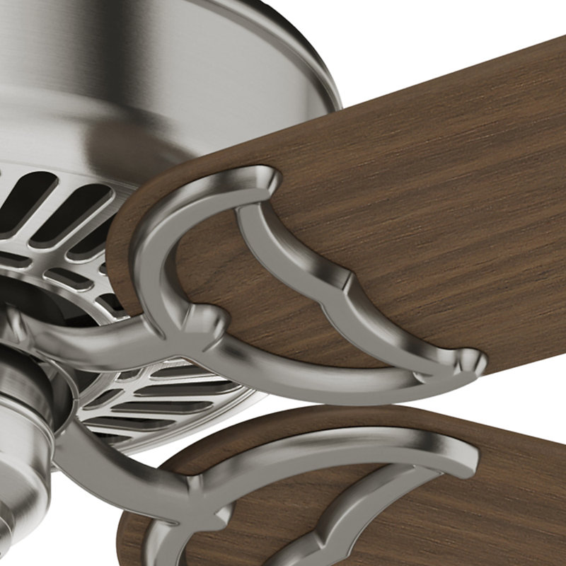 54" Panama 5 - Blade Standard Ceiling Fan with Wall Control, Nickel