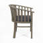 Fauteuil club d'extérieur en bois d'acacia avec coussins, chaise de salle à manger