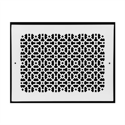 AIR RETURN 10"x14" Duct Opening | Heavy Cast Aluminum Air Grille (12"x16" Overall) | Powder Coated