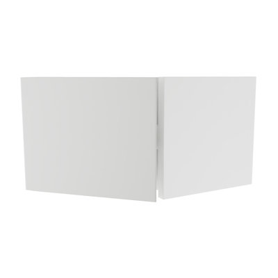 Attache carrée pivotante pivotante verre à verre 135 degrés finition blanche