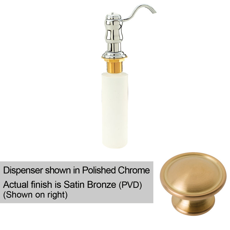 Chesterfield Soap or Lotion Dispenser, Satin Bronze (PVD)