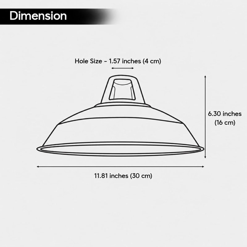 Black Gold Metal Pendant Lamp Shade