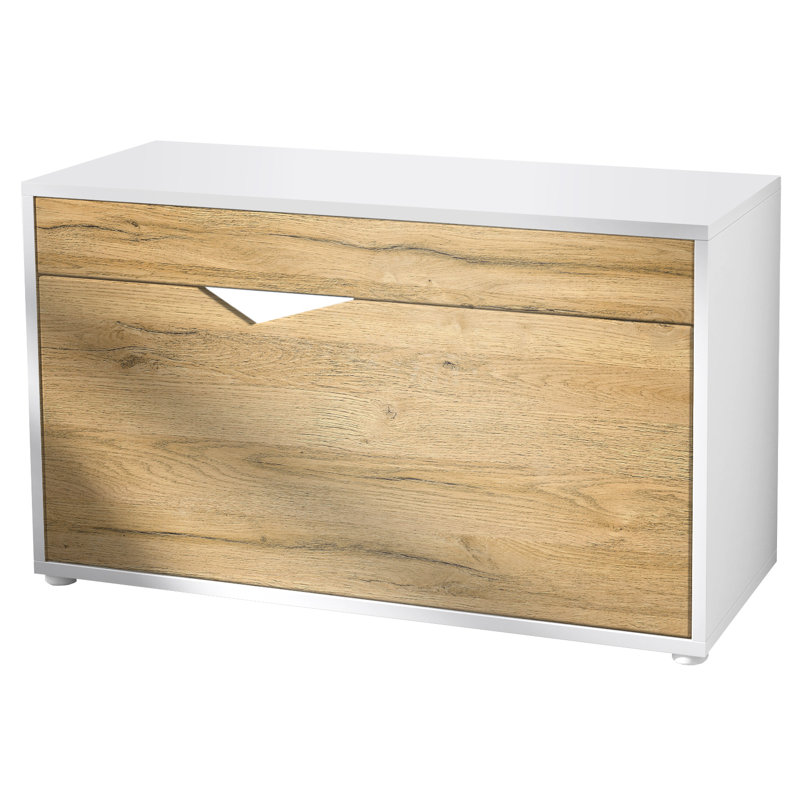 Seph Storage Bench, White matt/Oak 