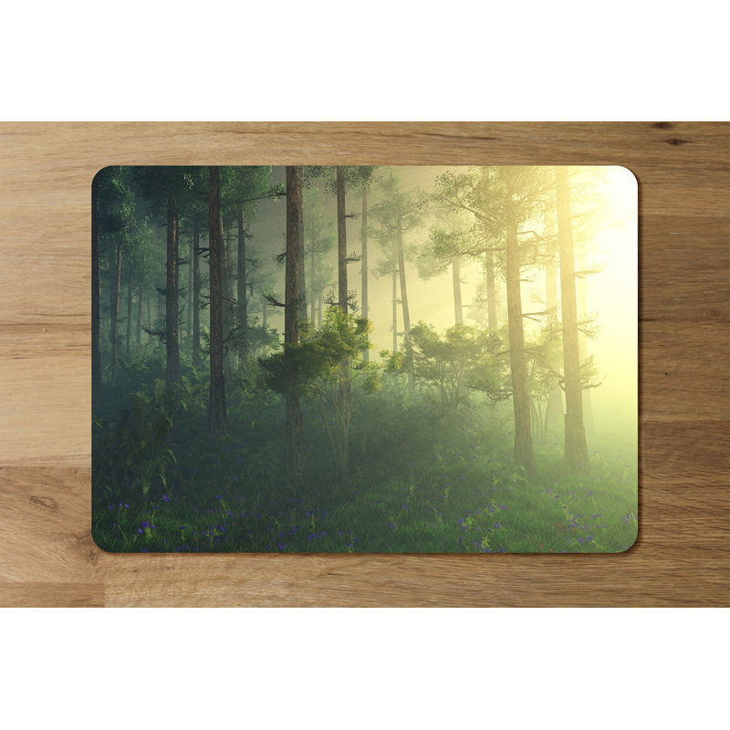 Dritarastra Wood No Pattern Rectangle Placemat
