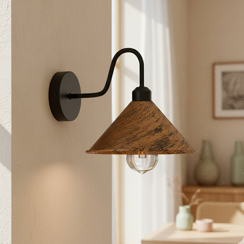 Armed Sconce, Brushed Copper