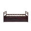 Lit simple avec tête de lit solide et lit gigogne escamotable - trois tiroirs pour une chambre fonctionnelle moderne-2077136465