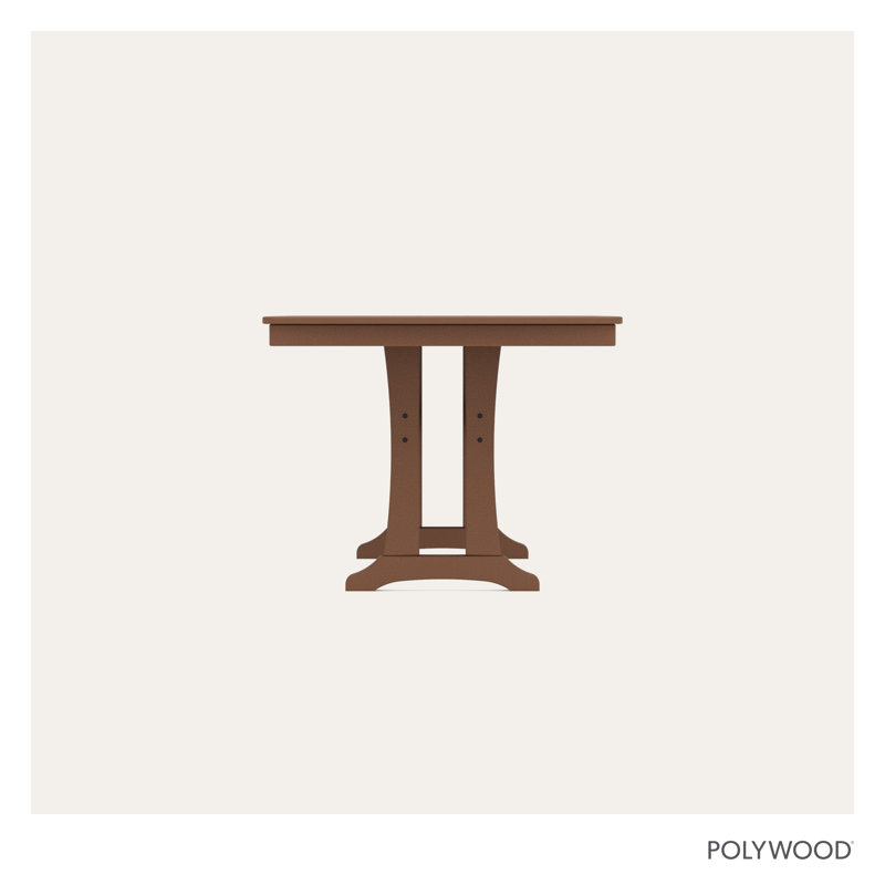 Nautical Trestle 38" x 73" Dining Table, Teak
