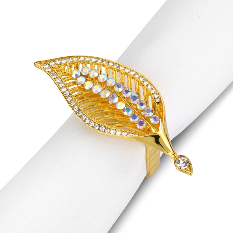 Anneau de serviette scintillant, Doré