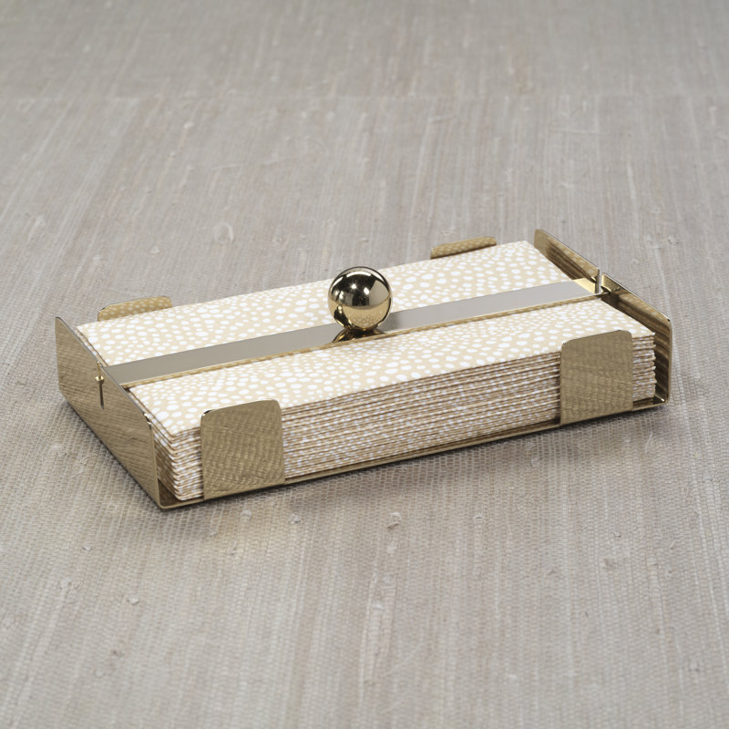 Porte-serviettes en acier Basso, Doré, H 1,75 po x l 8,25 po x P 4,5 po
