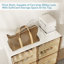 Salon portatif avec armoire à chaussures, armoire de rangement empilable avec portes et tablettes, boîte à chaussures pour garde-robe