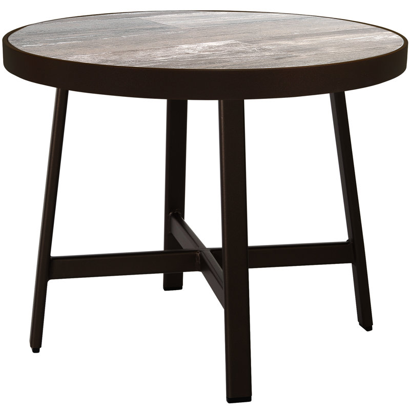 Marin Outdoor Round Side Table, Venice Beach, Copper Creek