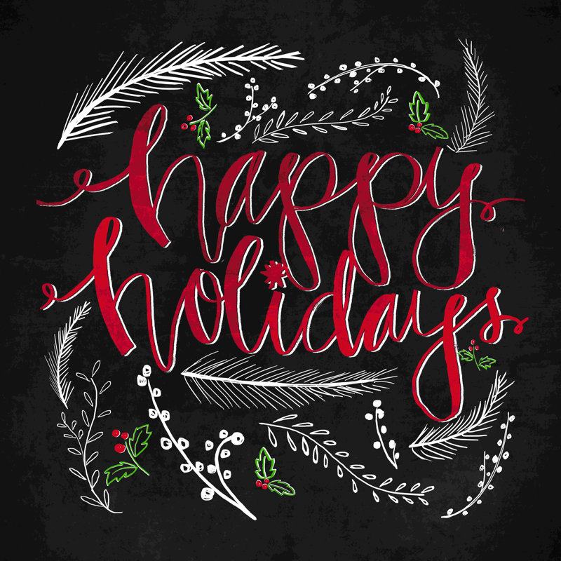 Tableau noir Joyeuses fêtes, H 36 po x l 36 po