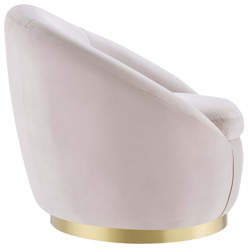 Chaise pivotante en velours performance Buttercup, Rose