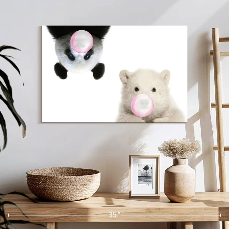 " Bears Bubble Gum " Print, 16" H x 24" W x 1.25" D