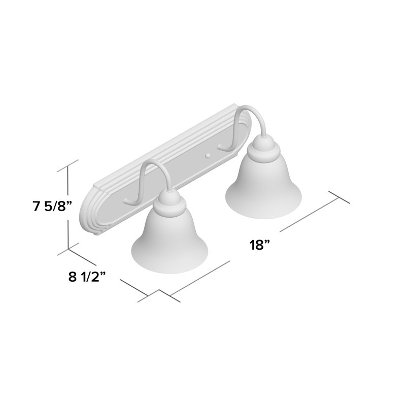 Éclairage pour salle de bain à intensité variable 2 lumières Turcotte, Albâtre, Bronze vieilli, Non