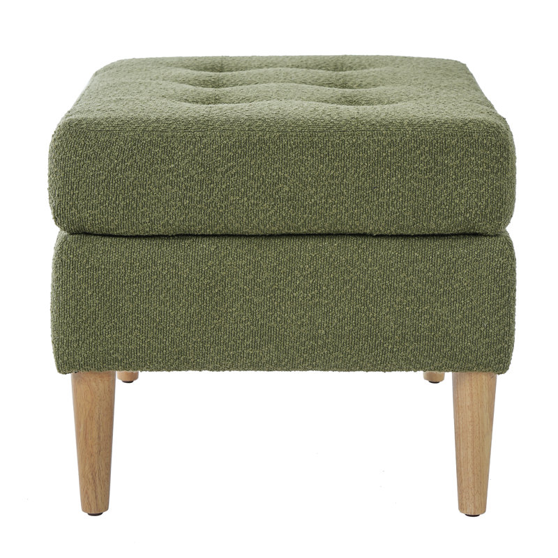 Repose-pieds rembourré Luna, Vert olive