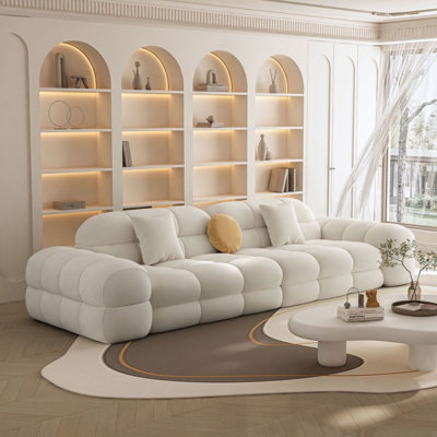 Luxury Minimalist Cream Style Sofa