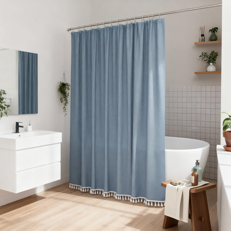 Rideau de douche Farmhouse, Bleu