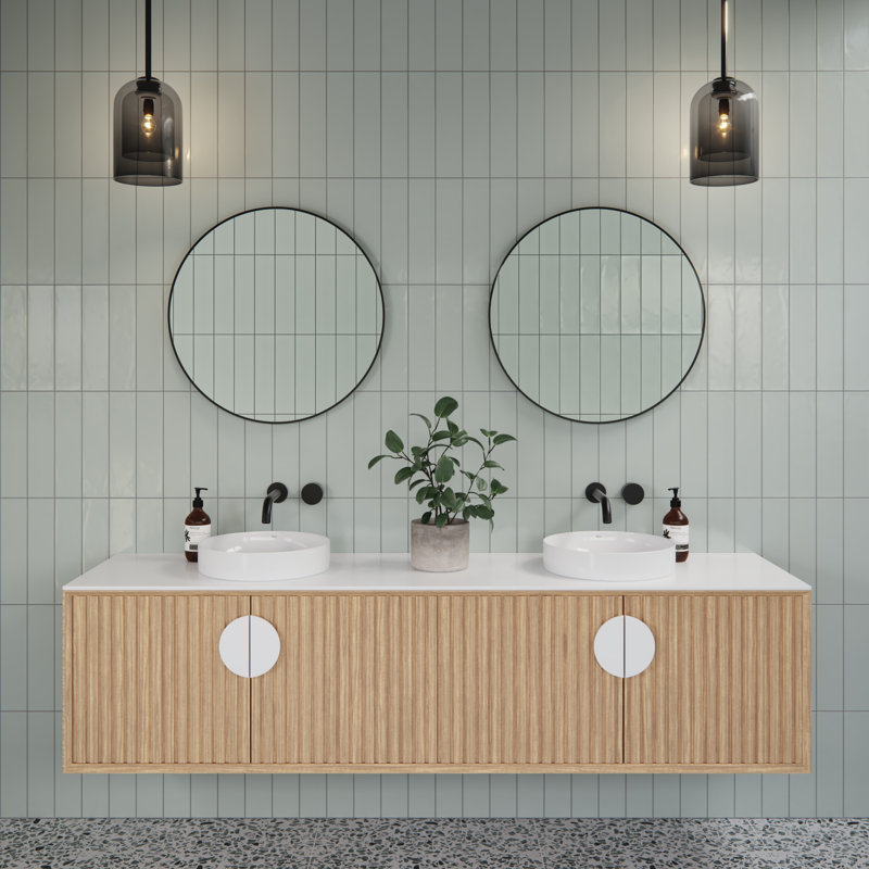 Modern & Contemporary Bathroom/Vanity Mirror, Black, 24" x 24"