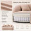 Causeuse incurvée de 65 pouces en chenille, canapé à compression 2 places avec support à ressorts et 3 coussins décoratifs, aucun assemblage requis-1204902740