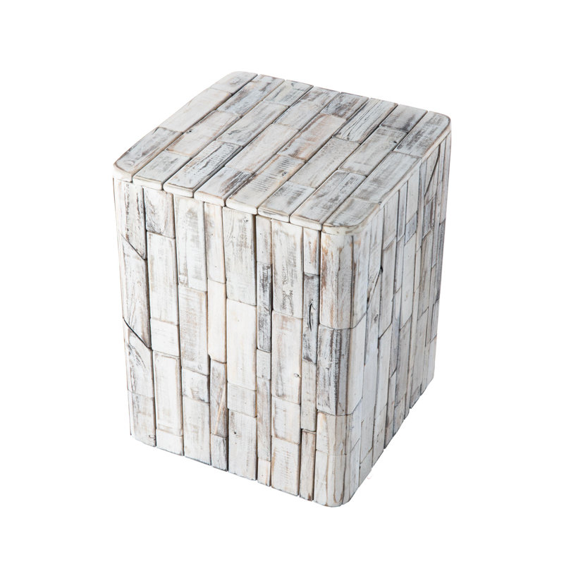Solid + Manufactured Wood Accent Stool