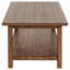 Table basse en bois brun vieilli avec tablette-626911374