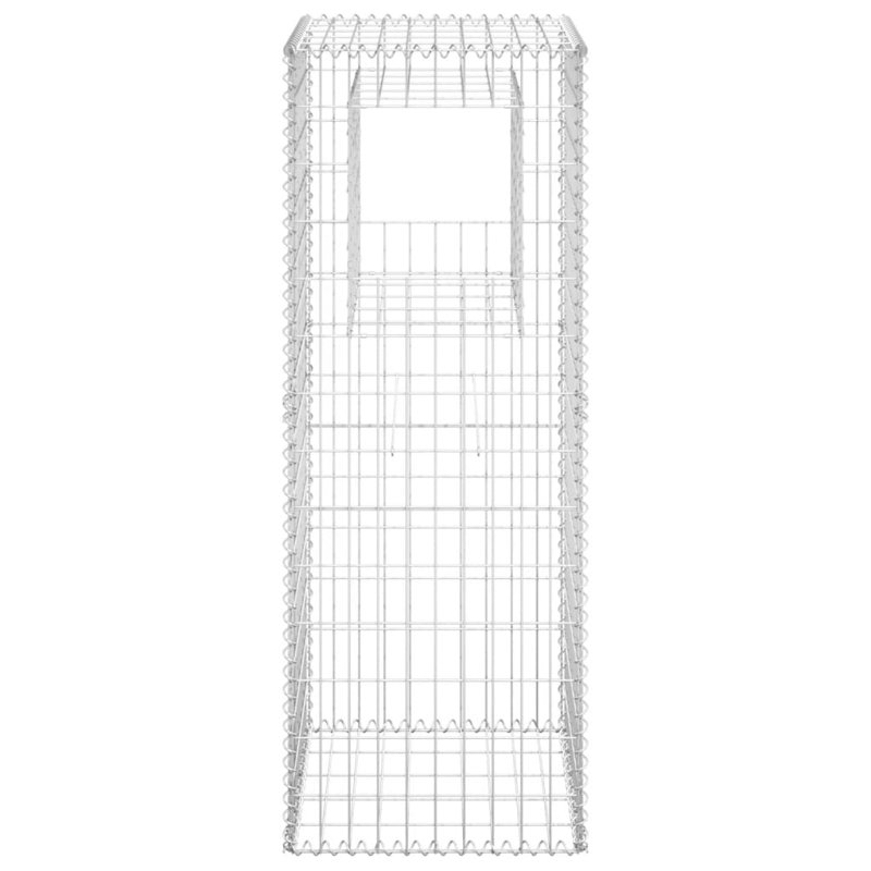 Silver Iron Basket Post, 55.1" H x 19.7" W x 19.7" D