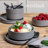 Overback Stackable 12-Piece Semi Hand-Finished Stoneware Dinnerware Set, Service for 4-99305510