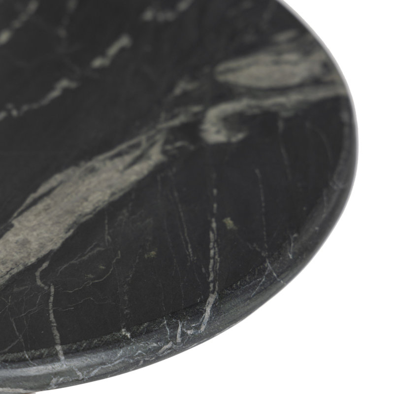 Reeves Marble End Table, Black