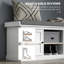 Banc rembourré pour hall d'entrée, rangement pour chaussures, coussin respirant, 2 armoires, tablette à niveaux, gris, housse de rangement amovible facile à nettoyer, gris, enduit