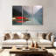 Mountain Lake Kayak Wall Art Multi Piece Canvas Print-799608395