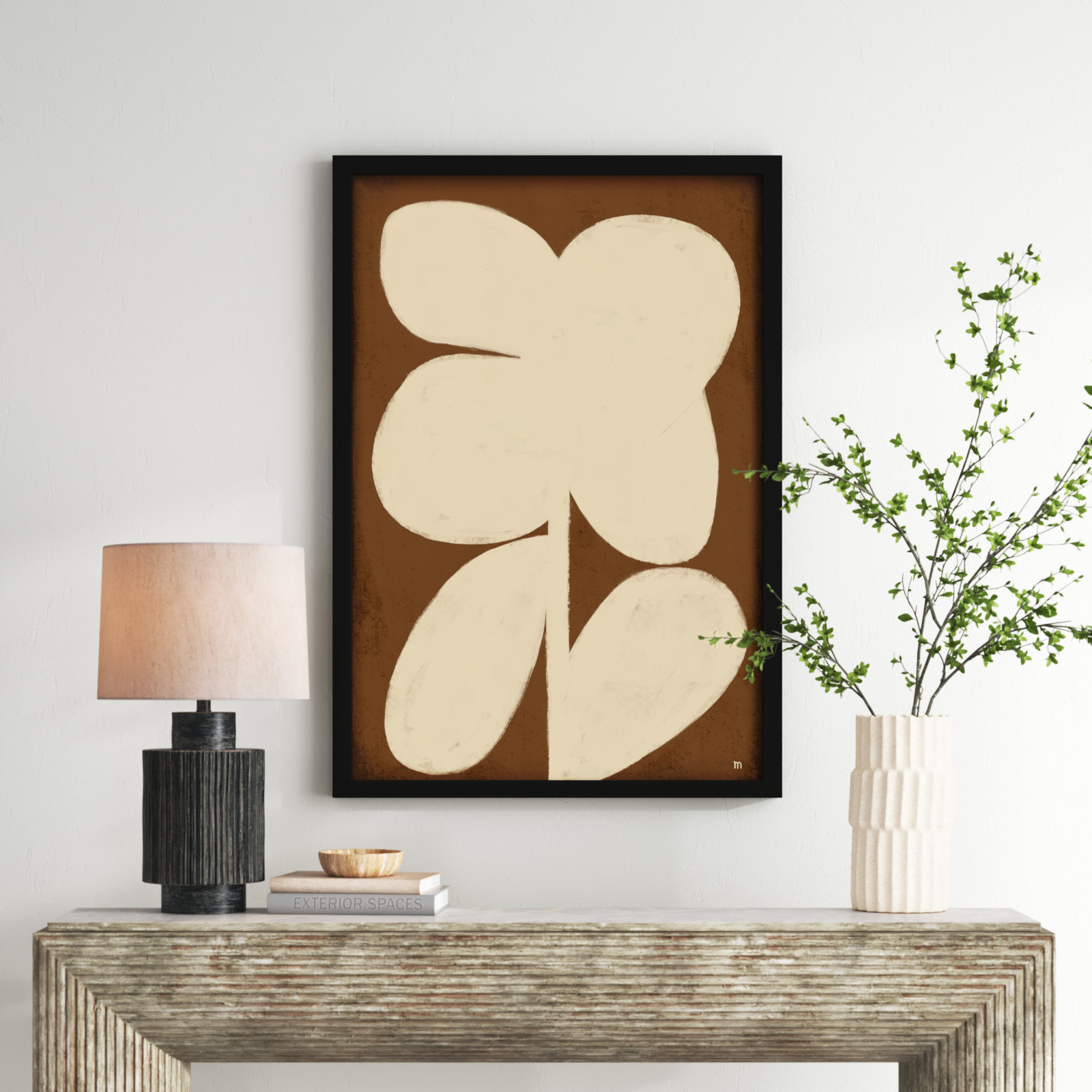Flower 2 Print, Black Framed, 50" H x 35" W