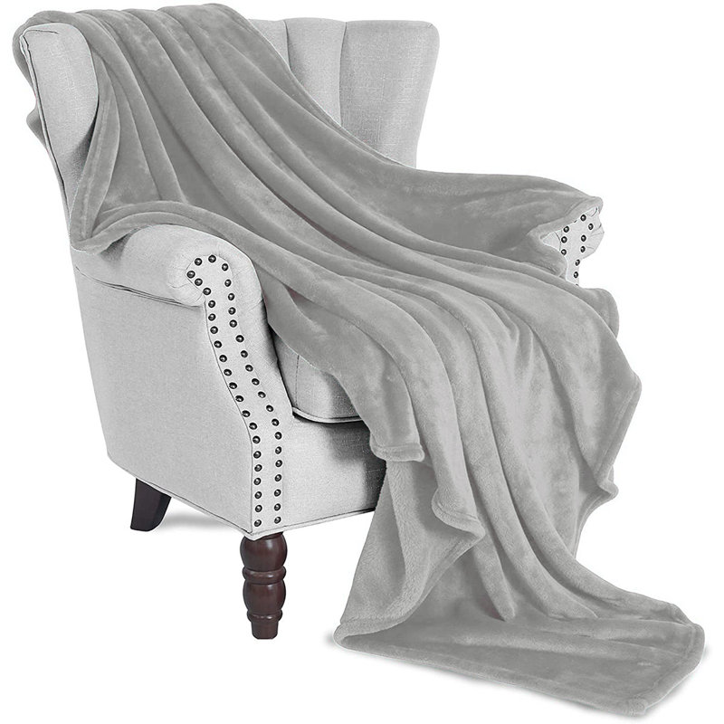 Throw Blanket, 39.5" W x 55" L, Gray