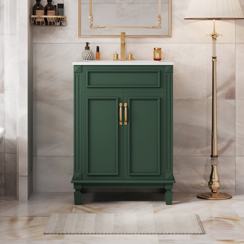 Meuble-lavabo 24 po avec lavabo supérieur, Green
