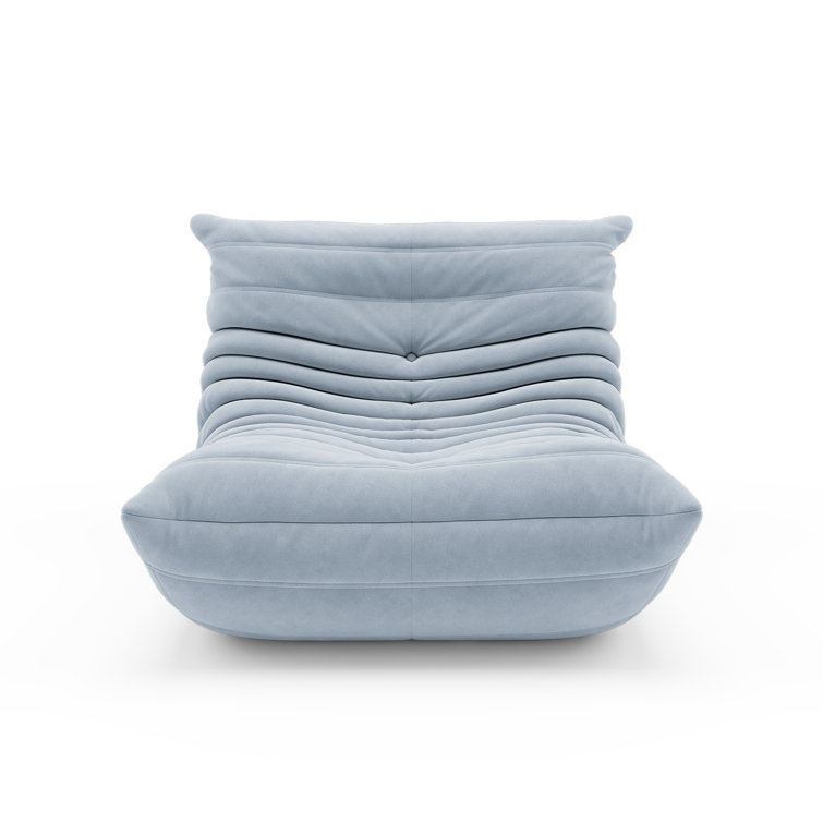 Suede Armless Bean Bag Chair & Lounger